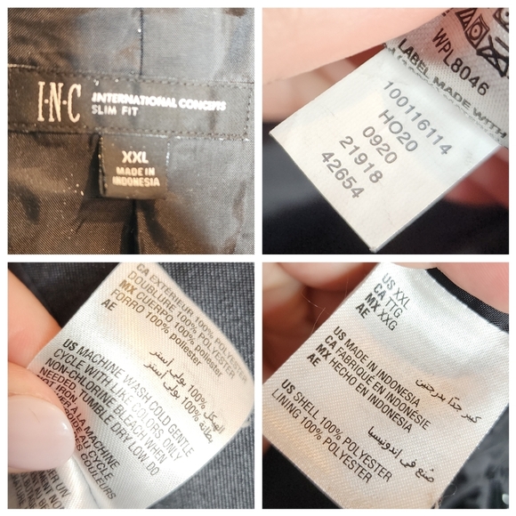 INC Black Velvet Silver Jacquard Blazer & Slim Pants. Men's size XXL & 38 pants. - Picture 11 of 17